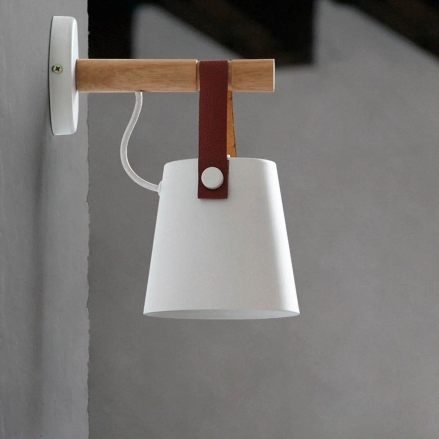 Ozawa Modern Conical Simplicity Wooden Wall Light Living Room