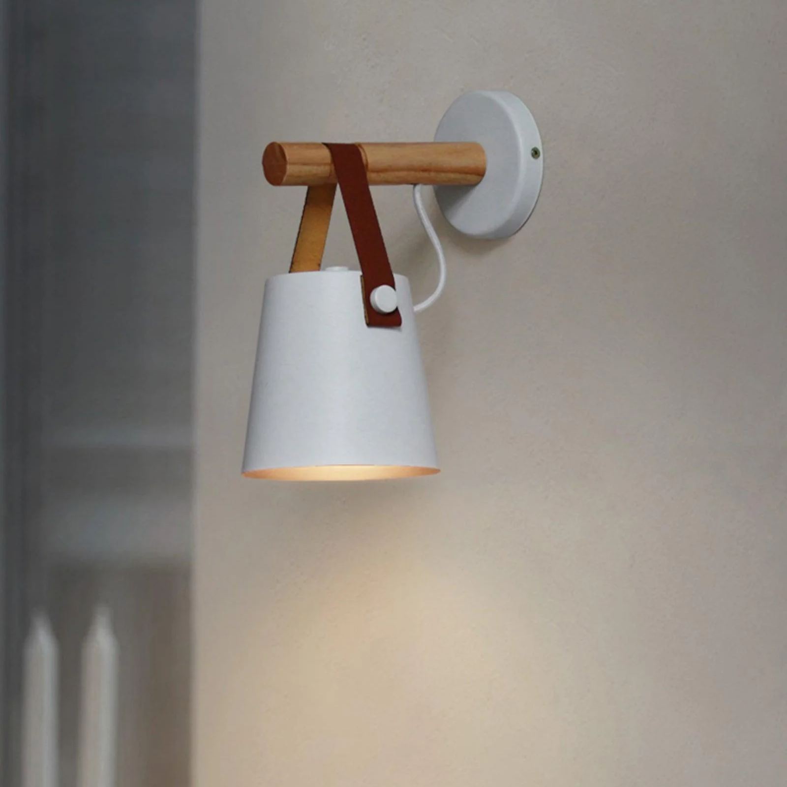 Ozawa Modern Conical Simplicity Wooden Wall Light Living Room
