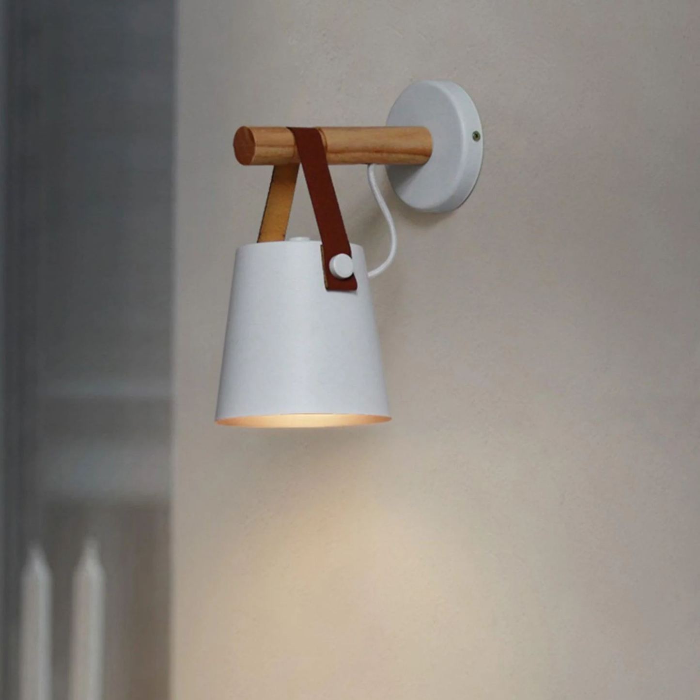 Ozawa Modern Conical Simplicity Wooden Wall Light Living Room