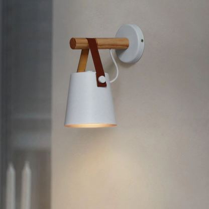 Ozawa Modern Conical Simplicity Wooden Wall Light Living Room