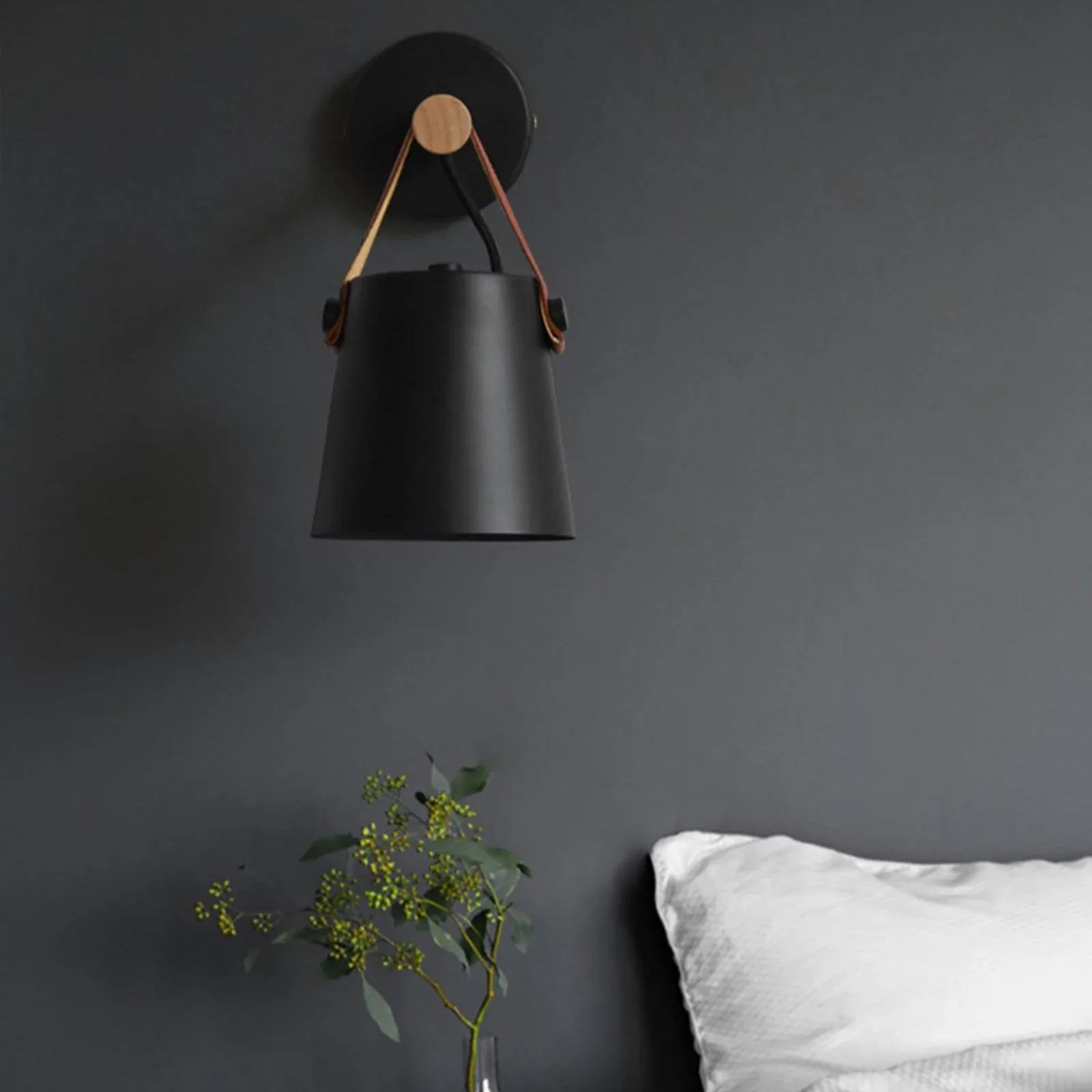Ozawa Modern Conical Simplicity Wooden Wall Light Living Room