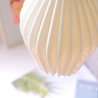 Ozawa Simplicity Ceramic Ribbed Pendant Light Bedroom