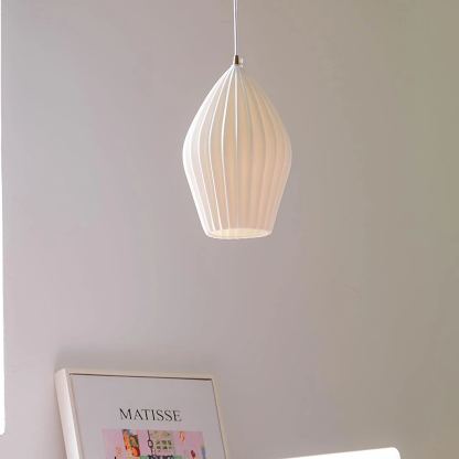 Ozawa Simplicity Ceramic Ribbed Pendant Light Bedroom