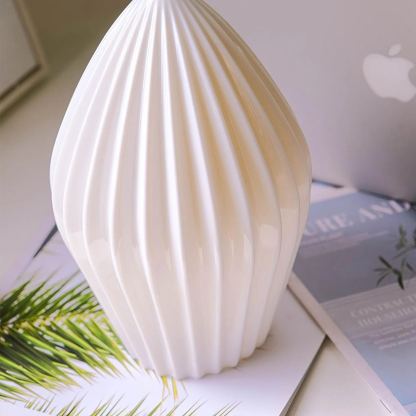 Ozawa Simplicity Ceramic Ribbed Pendant Light Bedroom