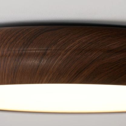 Muto Round Wood Round Ceiling Light Bedroom