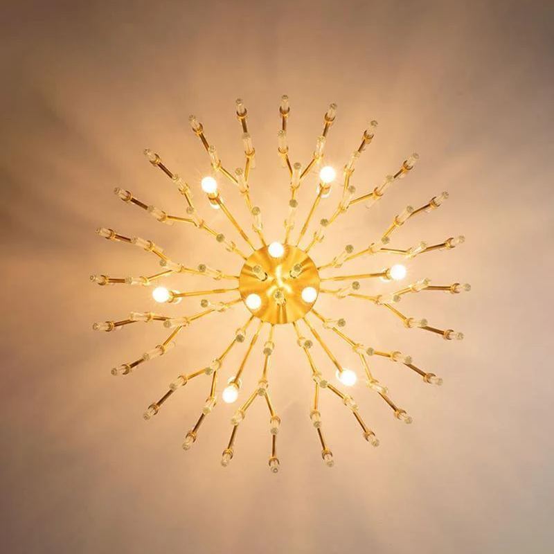 Marilyn Vintage Luxury Antique Brass Chandelier Living Room