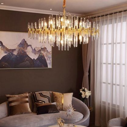 Marilyn Vintage Luxury Antique Brass Chandelier Living Room