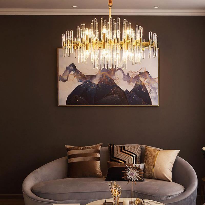 Marilyn Vintage Luxury Antique Brass Chandelier Living Room