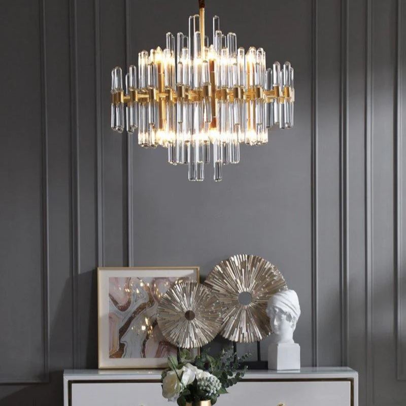 Marilyn Vintage Luxury Antique Brass Chandelier Living Room