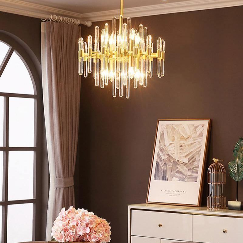 Marilyn Vintage Luxury Antique Brass Chandelier Living Room