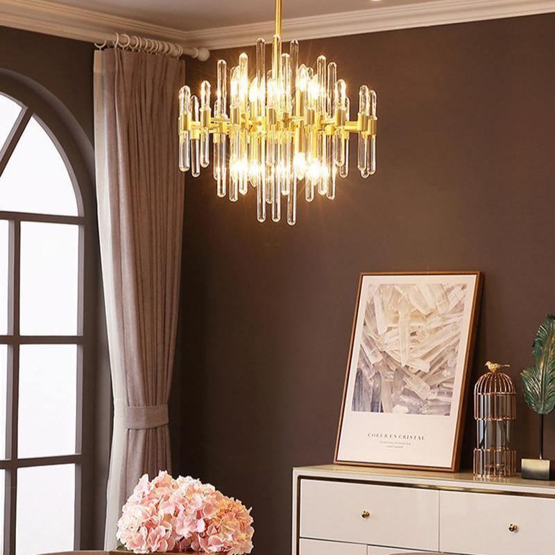 Marilyn Vintage Luxury Antique Brass Chandelier Living Room