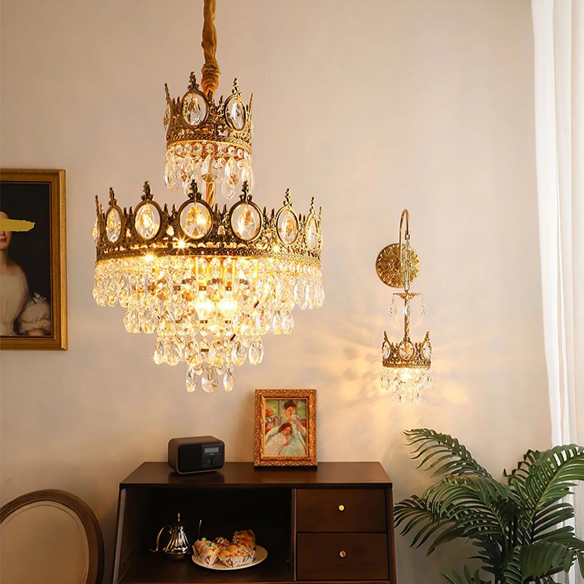 Marilyn Vintage Crystal Luxurious Elegant Chandelier Living Room