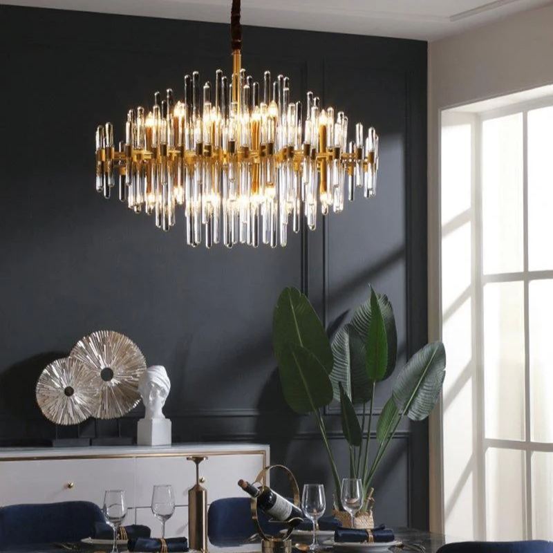 Marilyn Vintage Luxury Antique Brass Chandelier Living Room