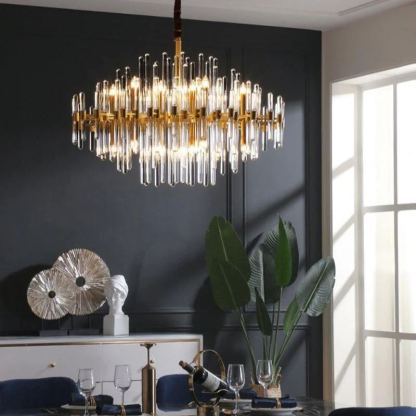 Marilyn Vintage Luxury Antique Brass Chandelier Living Room