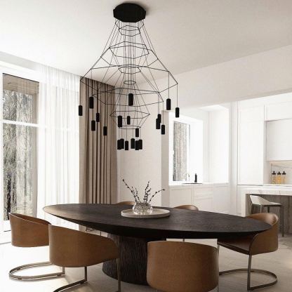 Marilyn Artistic Luxury Lines Chandelier Living Room