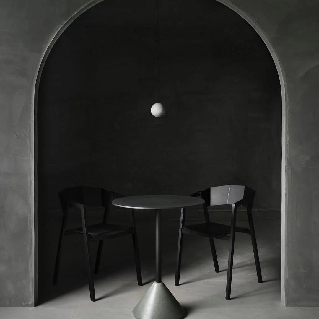 Hailie Minimalism Round Concrete Acrylic Pendant Light Living Room
