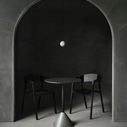 Hailie Minimalism Round Concrete Acrylic Pendant Light Living Room