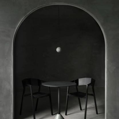 Hailie Artistic Round Concrete Acrylic Pendant Light Living Room