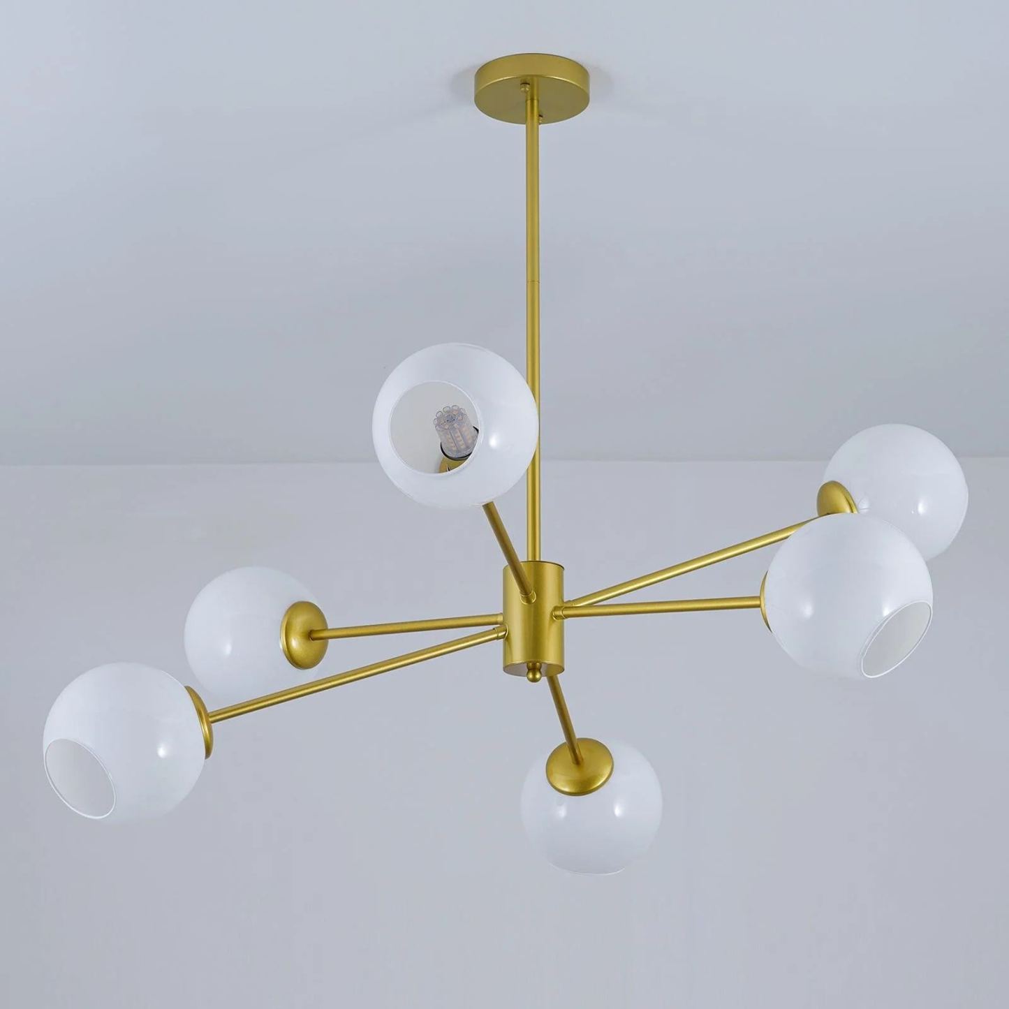 Valentina Gorgeous Metal Glass Chandelier Living Room Bedroom