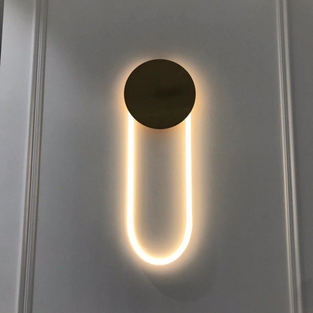 Edge Contemporary Metal Acrylic Wall Lamp Bathroom Bedroom