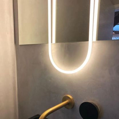 Edge Contemporary Metal Acrylic Wall Lamp Bathroom Bedroom