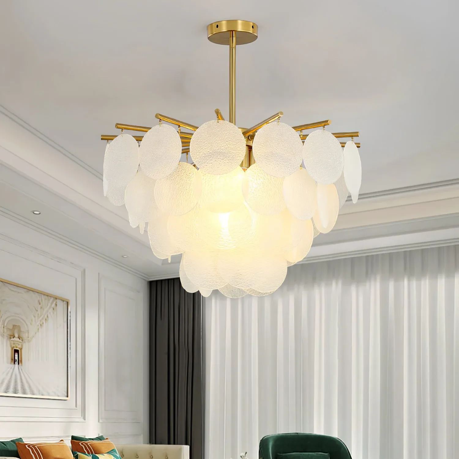 Marilyn Gorgeous Nordic Metal Glass Chandelier Bathroom Living Room