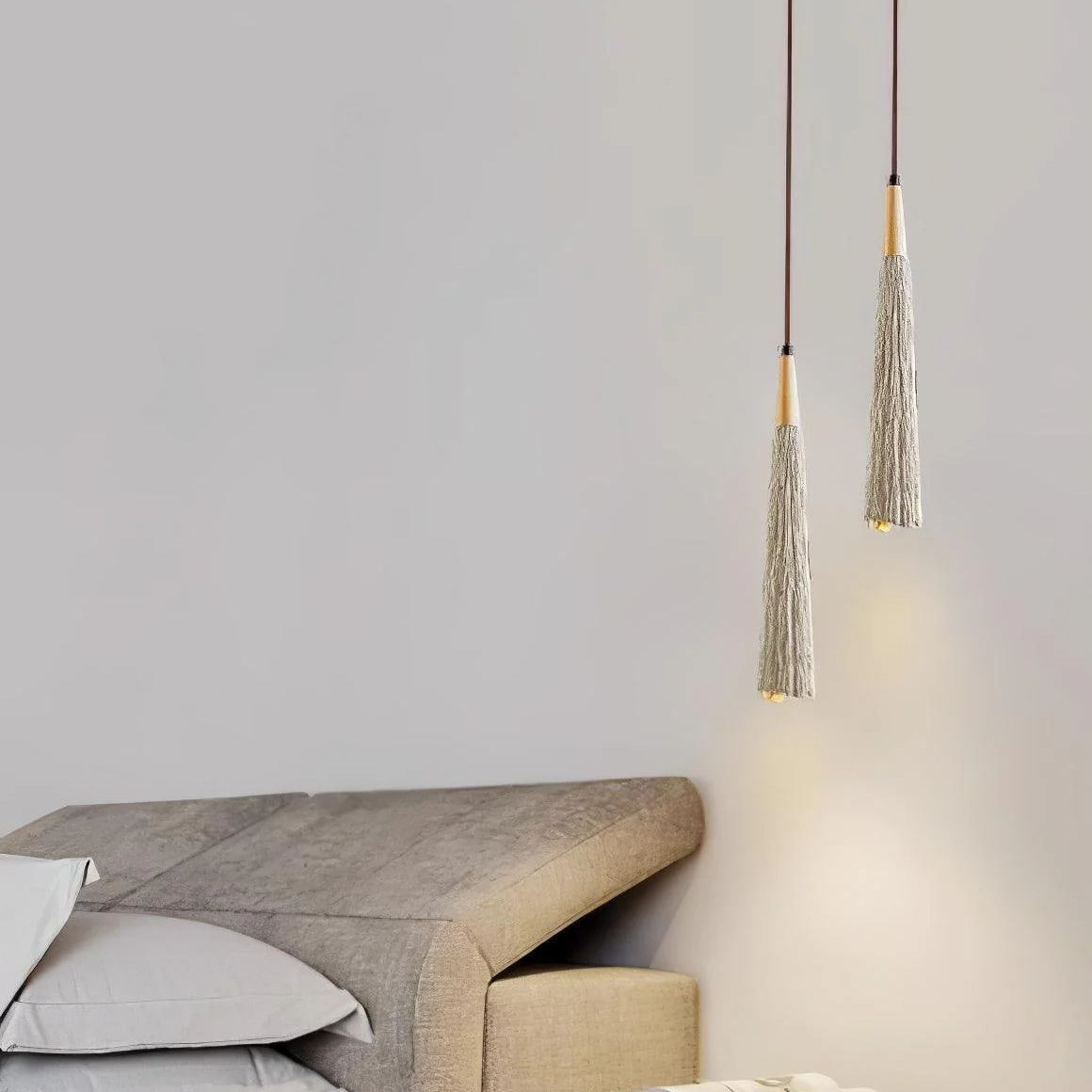 Byers Vintage Metal Wood Concrete Pendant Light Living Room Bedroom