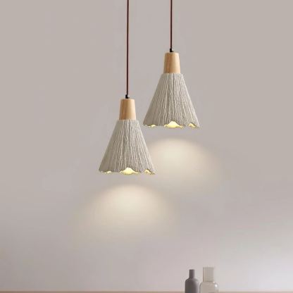 Byers Vintage Metal Wood Concrete Pendant Light Living Room Bedroom