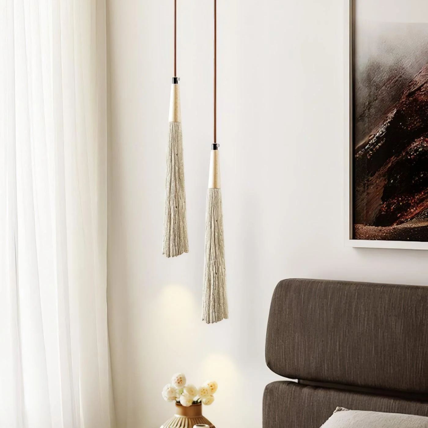 Byers Vintage Metal Wood Concrete Pendant Light Living Room Bedroom