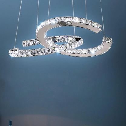 Marilyn Gorgeous Contemporary Metal Crystal Chandelier Living Room Bedroom