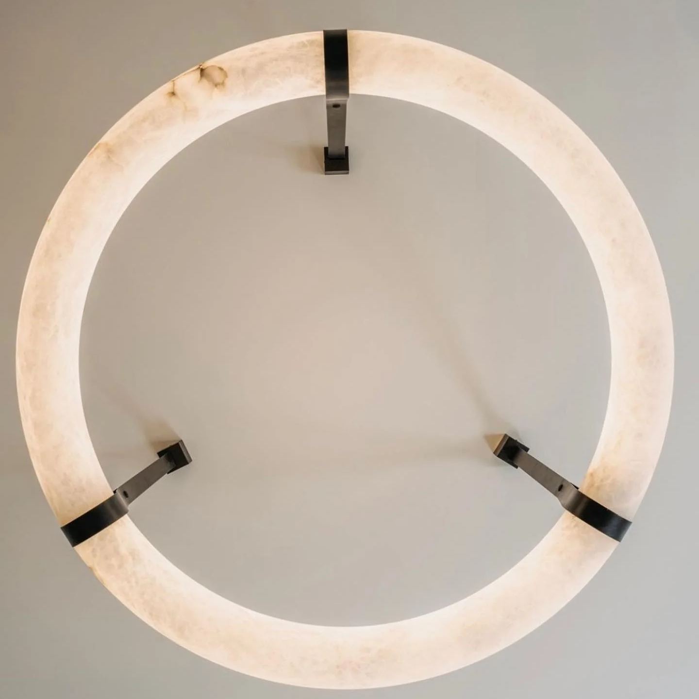 Valentina Ring Alabaster Artificial leather Pendant Light Living Room Dining Room