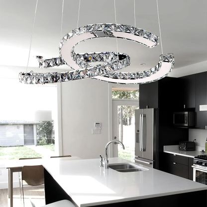 Marilyn Gorgeous Contemporary Metal Crystal Chandelier Living Room Bedroom