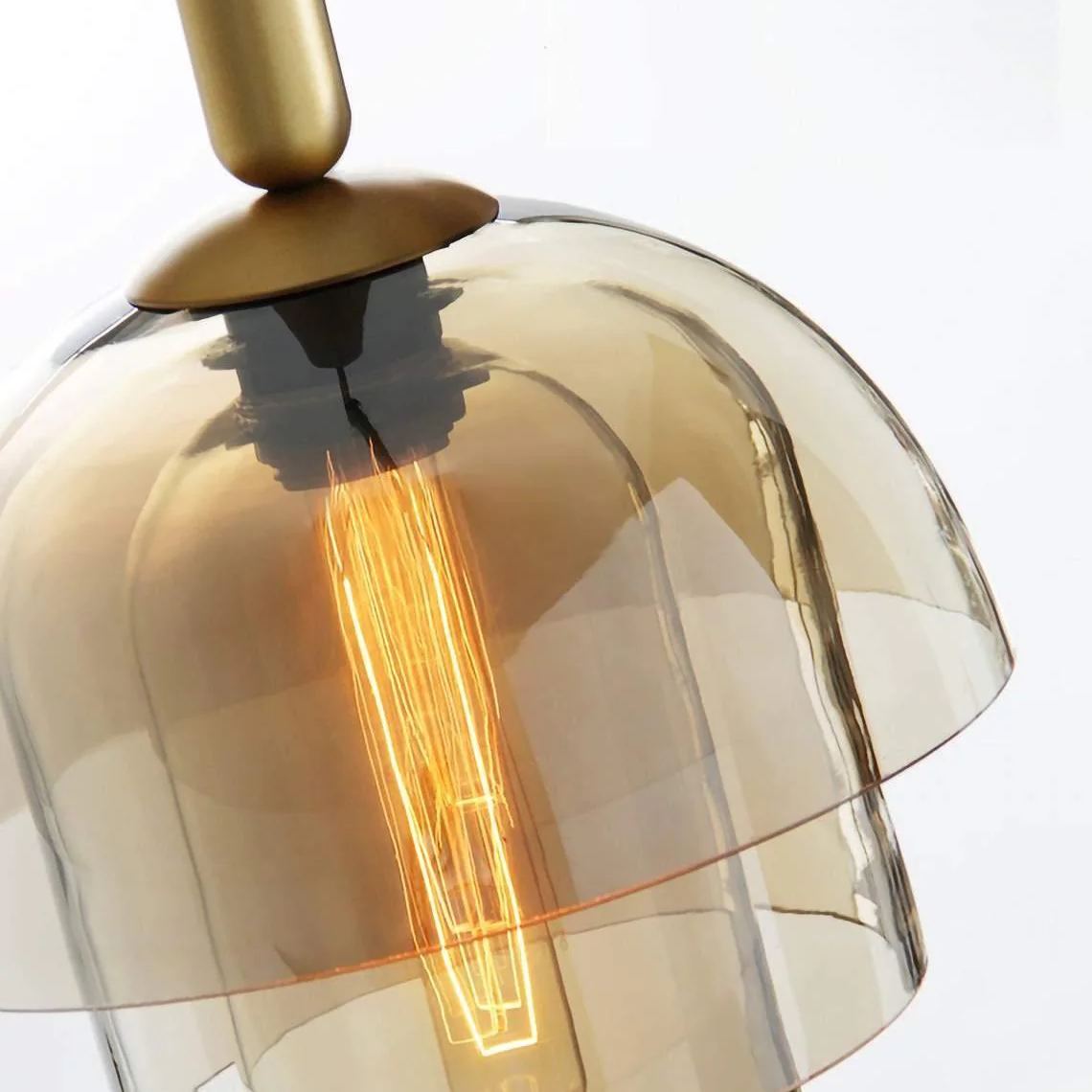 Hailie Modern Contemporary Metal Glass Pendant Light Kitchen Dining Room
