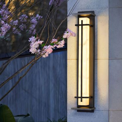 Orr Square Metal Imitation alabaster resin Outdoor Wall Light Lawns Villas Corridors