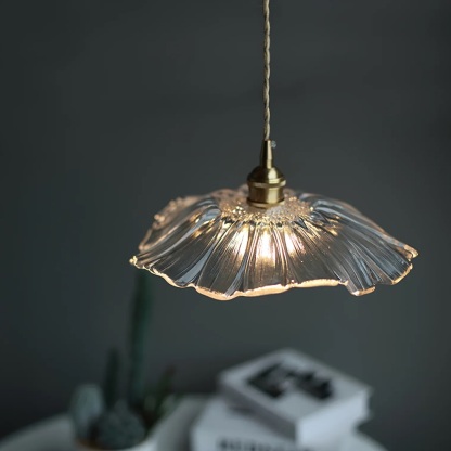 Carins Modern Flower Glass Hanging Pendant Light Dining Room