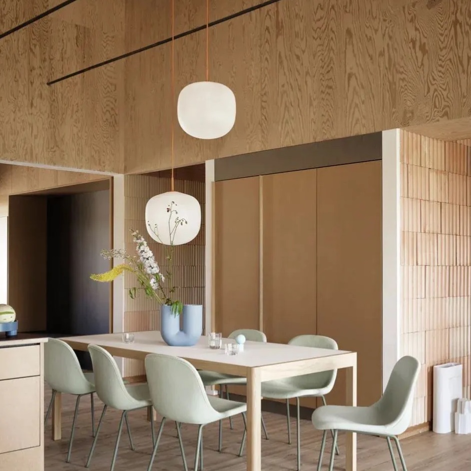 Hailie Modern Round Metal Glass Pendant Light Bedroom Dining Room