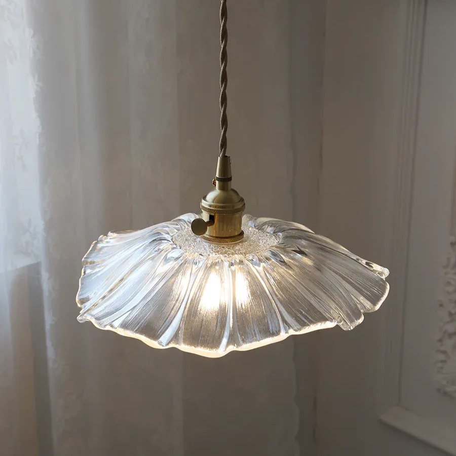 Carins Modern Flower Glass Hanging Pendant Light Dining Room