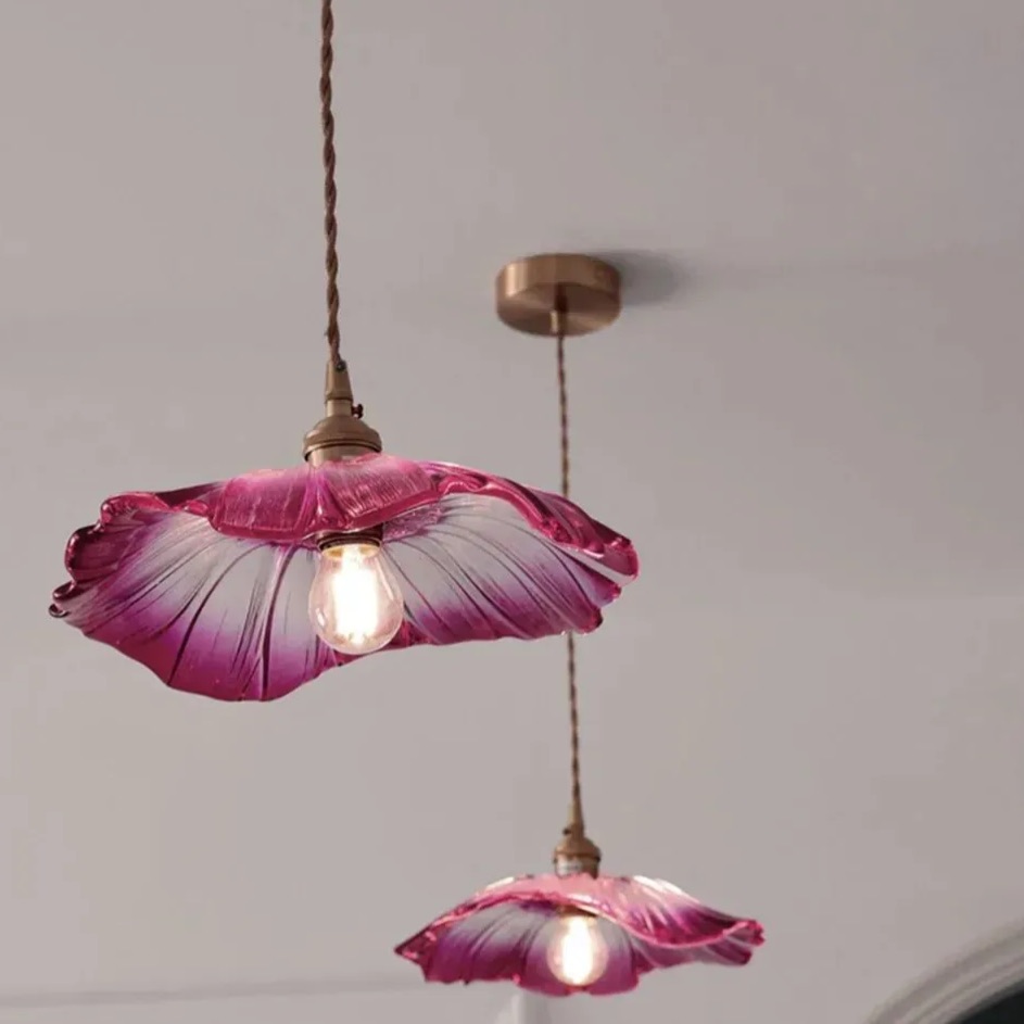 Carins Modern Flower Glass Hanging Pendant Light Dining Room