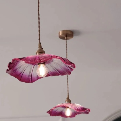 Carins Modern Flower Glass Hanging Pendant Light Dining Room