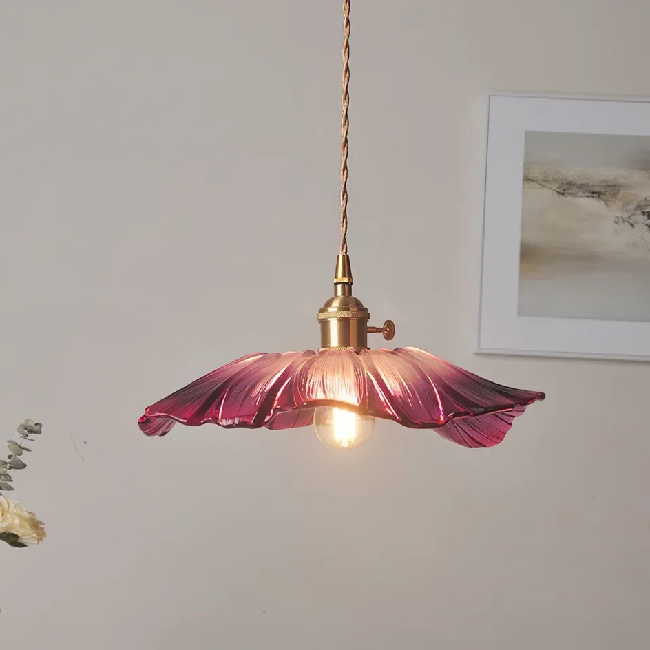 Carins Modern Flower Glass Hanging Pendant Light Dining Room