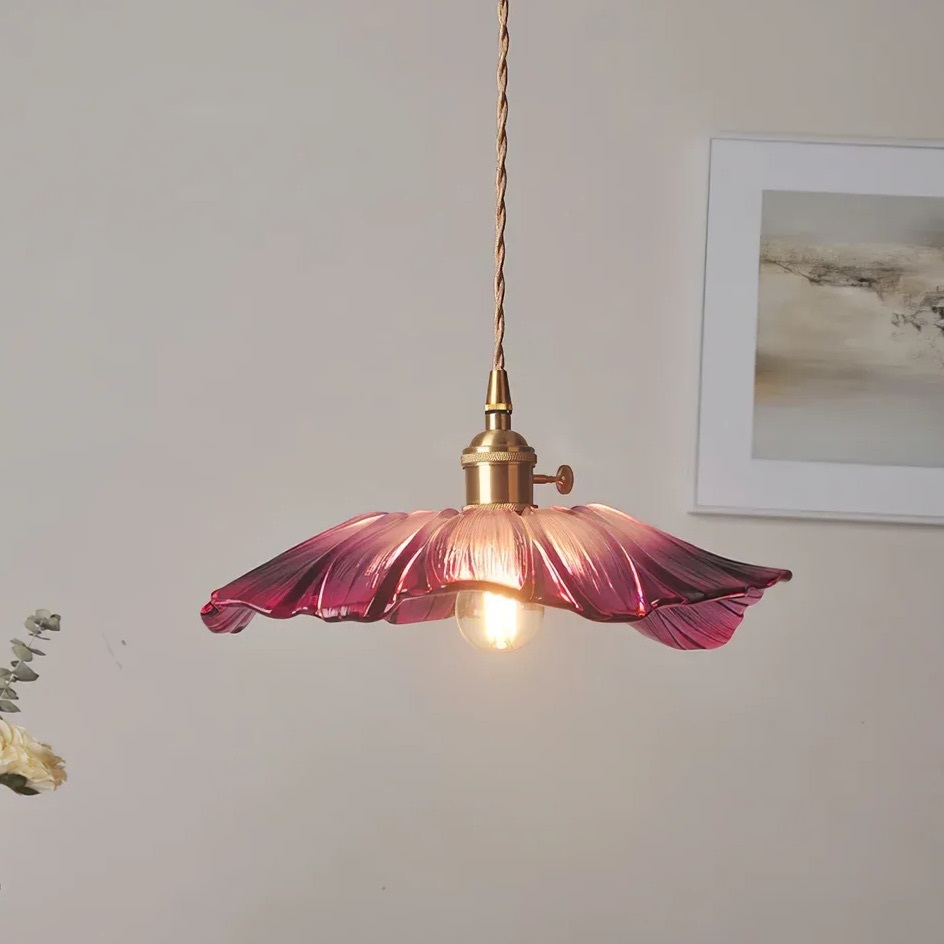 Carins Modern Flower Glass Hanging Pendant Light Dining Room