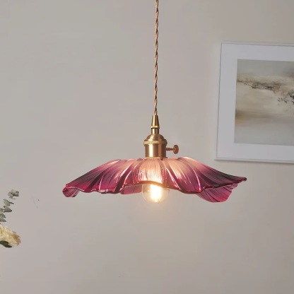 Carins Modern Flower Glass Hanging Pendant Light Dining Room