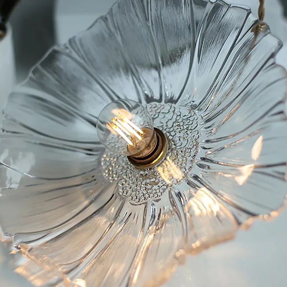 Carins Modern Flower Glass Hanging Pendant Light Dining Room