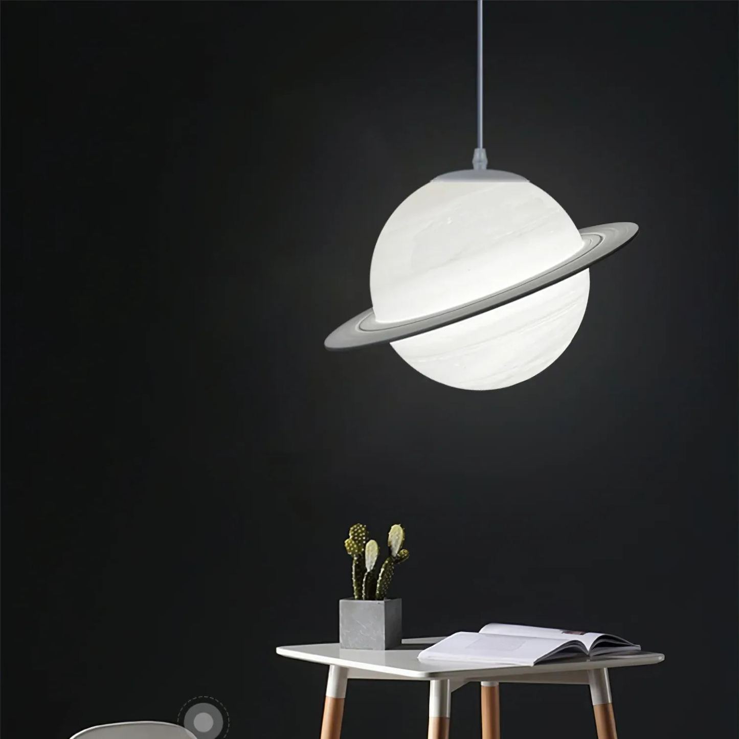 Hailie Modern Jupiter Round Pendant Light Shades Bedroom