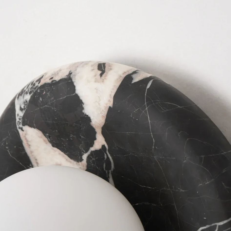 Jade Modern Round Marble Wall Light Shades Bedroom Living Room