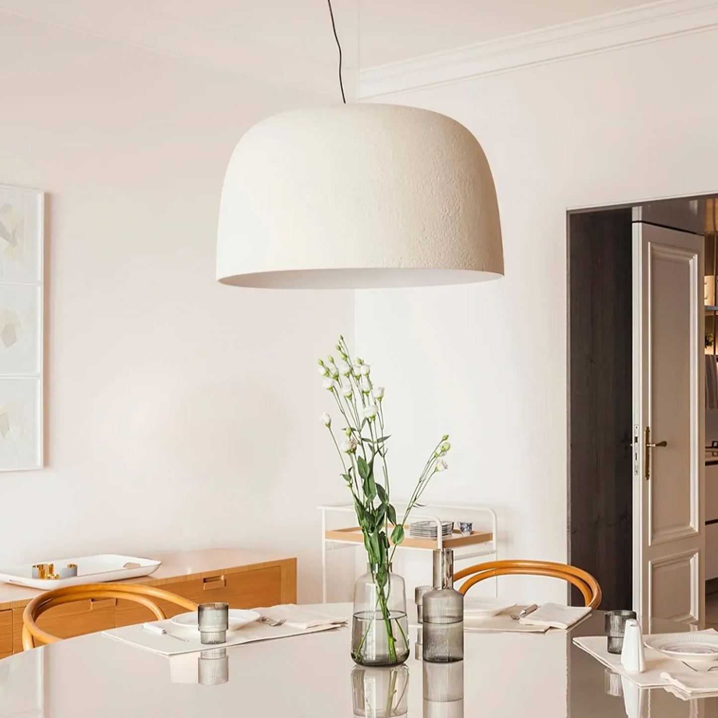 Carins Modern Round Metal Pendant Light Shades Living Study Room