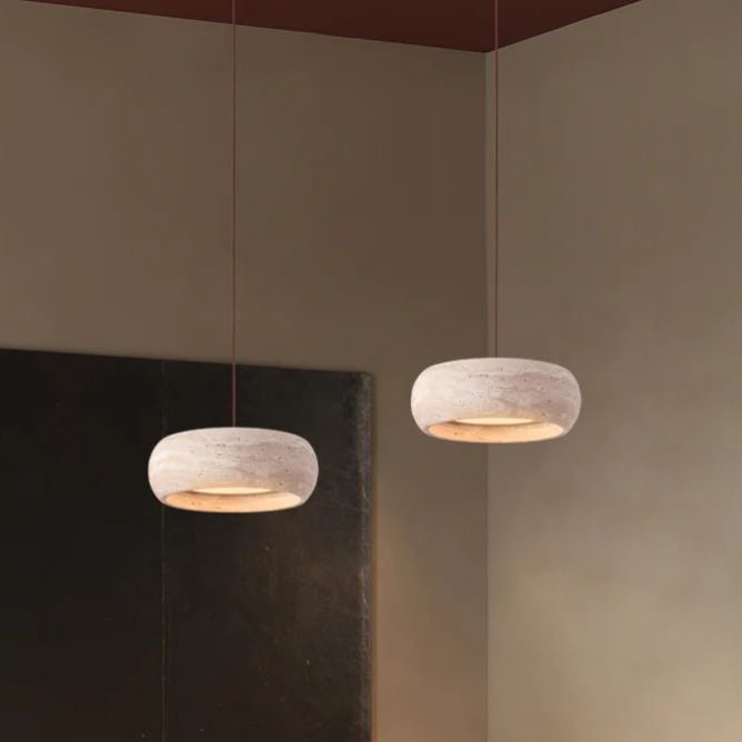 Ozawa Modern Round Cement Pendant Light Shades Bedroom Dining Room