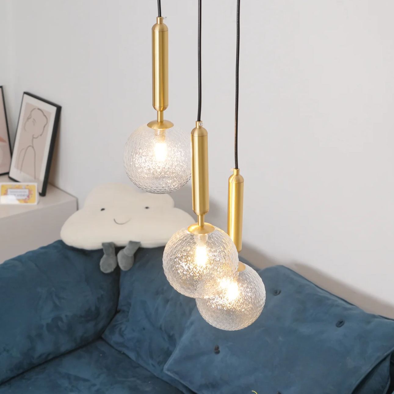 Hailie Minimalism Oval Nordic Modern Pendant Light Bedroom Living Room