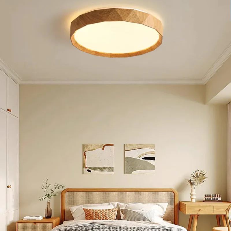 Ozawa Minimalism Walnut Wood Ceiling Light Bedroom Dining Room