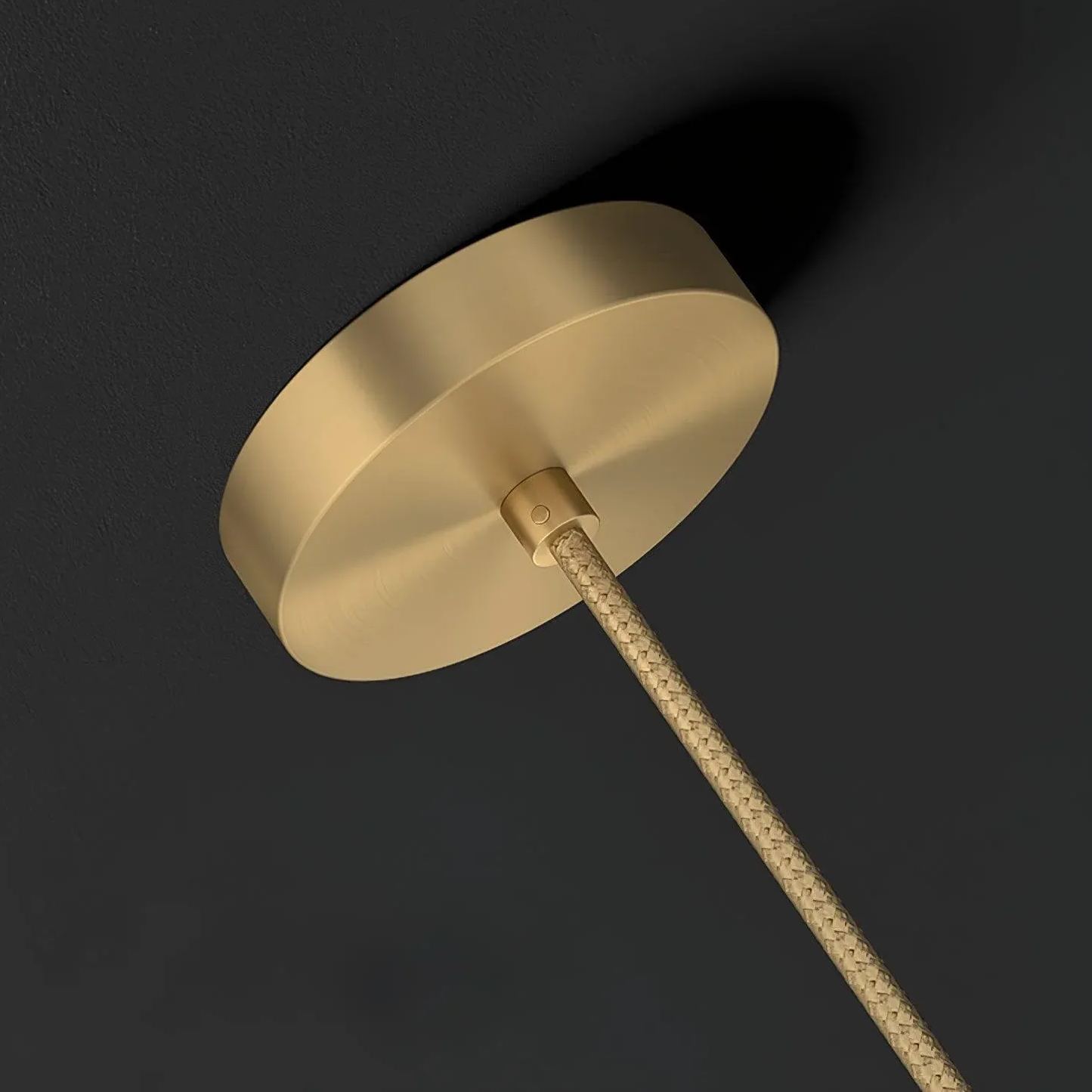 Edge Minimalism Brass Black Metal Glass Pendant Light Bedroom Living Room